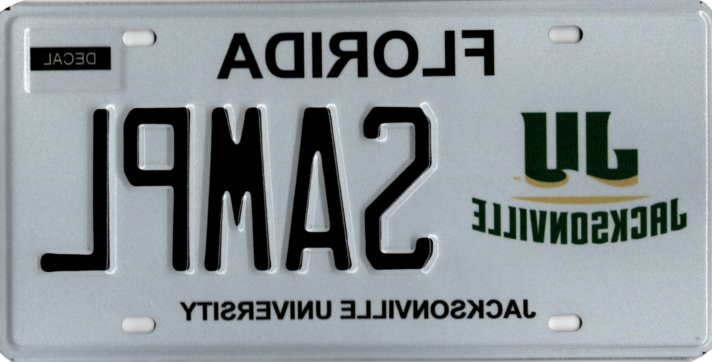 JU License Plate